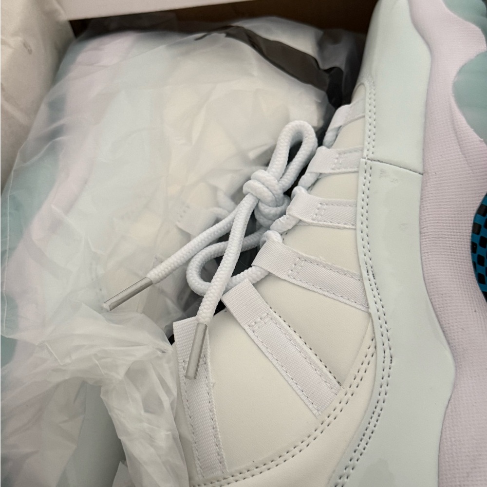 Jordan White and Light Blue Sneakers